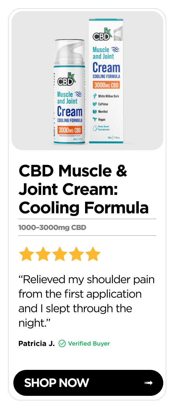CBD Muscle & Joint Cream: Cooling Formula