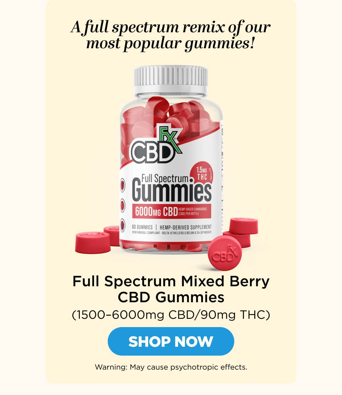 Full Spectrum Mixed Berry CBD Gummies