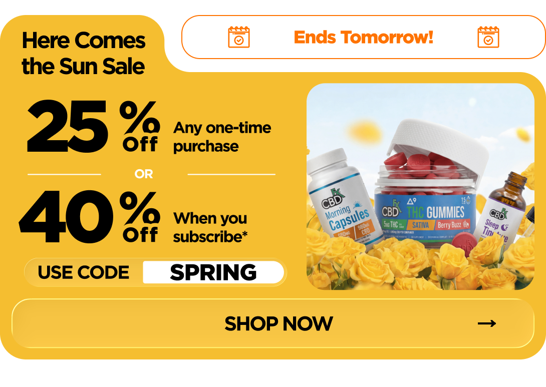 Here Comes the Sun Sale Get 25% OFF Any one-time purchase or Get 40% OFF If you start a subscription* Use code SPRING