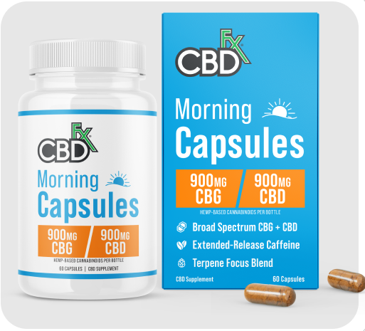 CBD + CBG Morning Capsules bottle