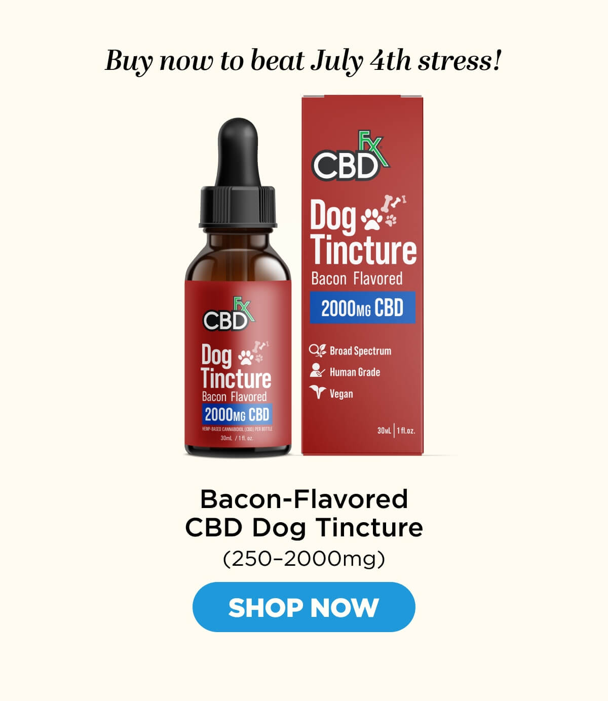 CBD Oil for Dogs (Bacon Flavored)