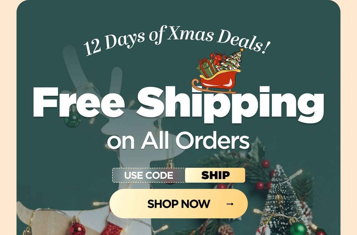 12 Days of Xmas Deals! Free Shipping on All Orders Use code SHIP