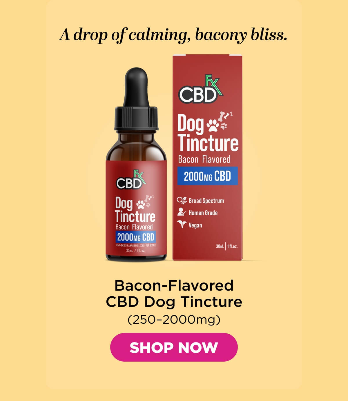CBD Oil for Dogs (Bacon Flavored)