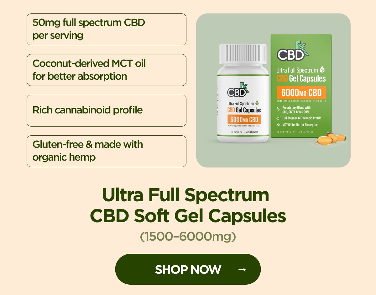 Ultra Full Spectrum CBD Soft Gels