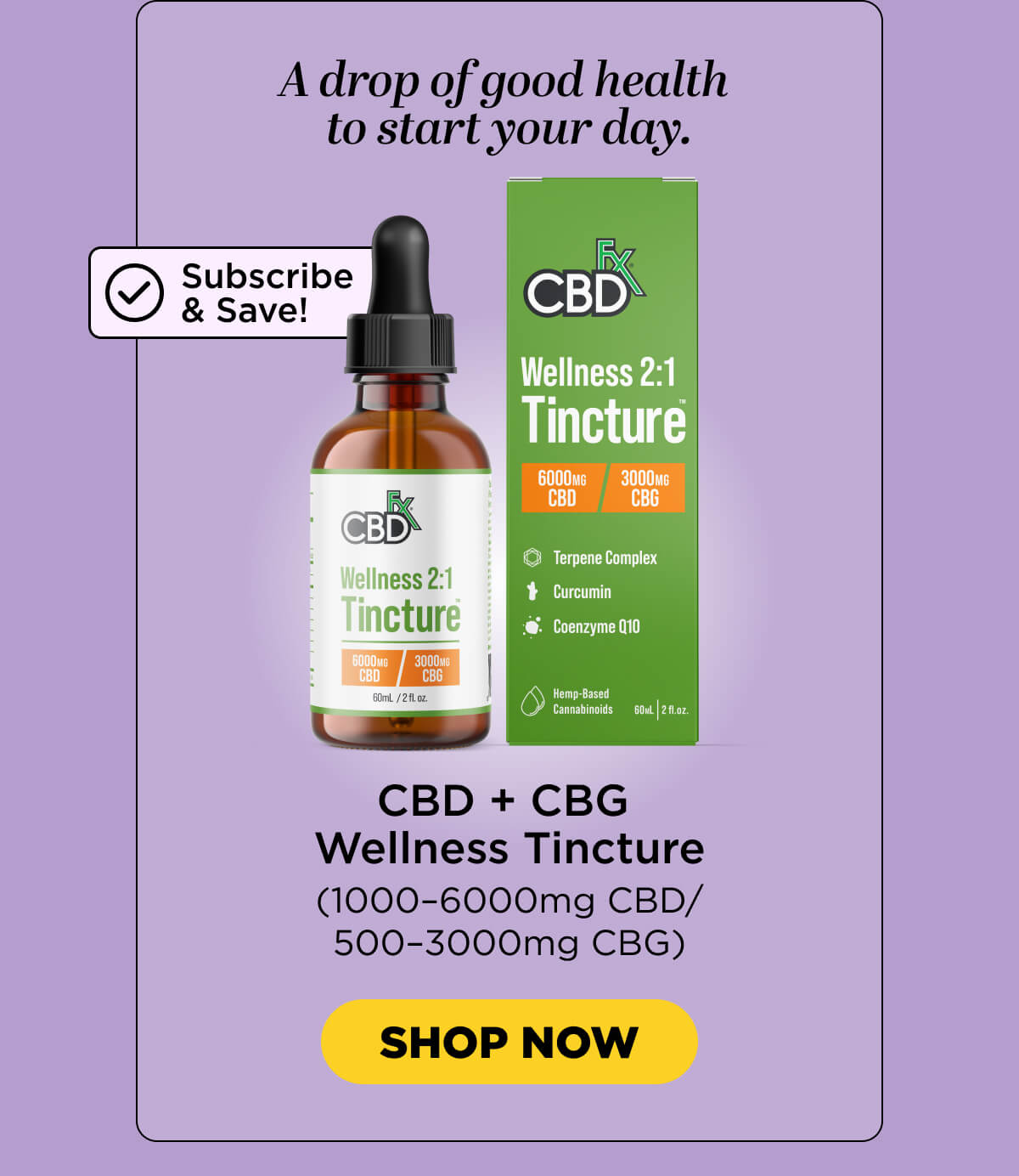 CBD + CBG Wellness Tincture