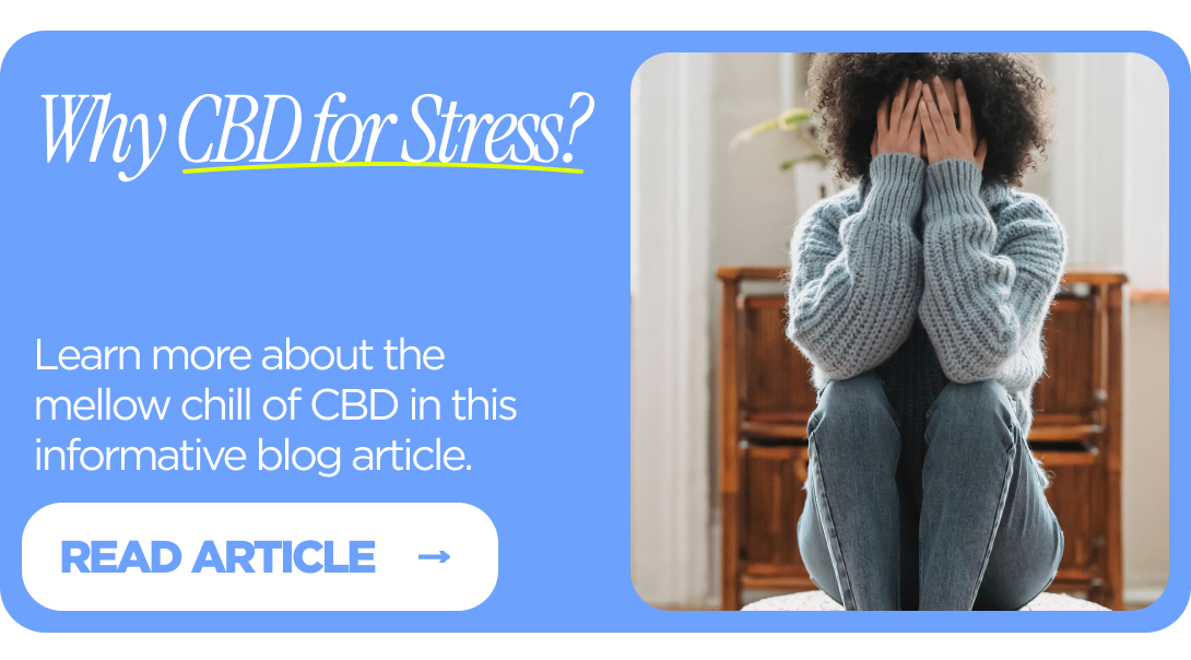 Why CBD for Stress? Learn more about the mellow chill of CBD in this informative blog article.