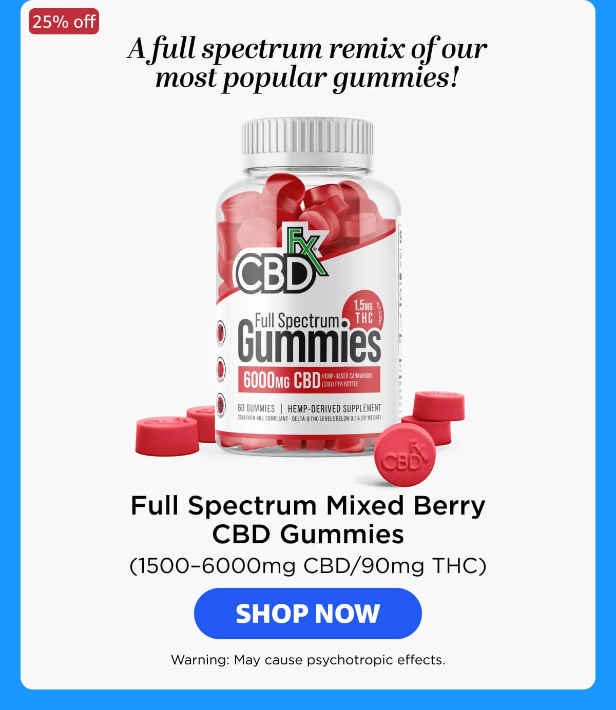 Full Spectrum Mixed Berry CBD Gummies