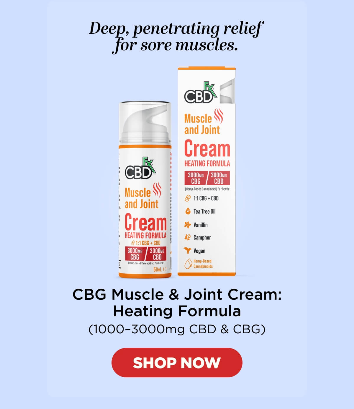 Muscle & Joint Cream: Heating Formula