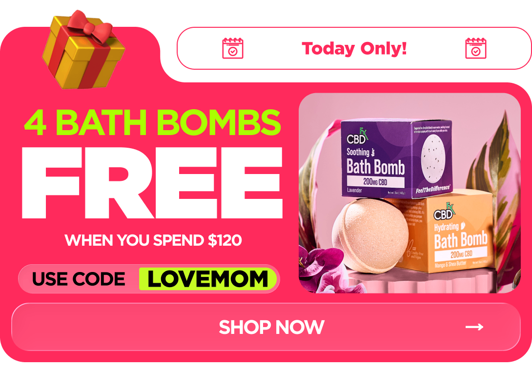 Get 4 Bath Bombs FREE When you spend $120 Use code LOVEMOM