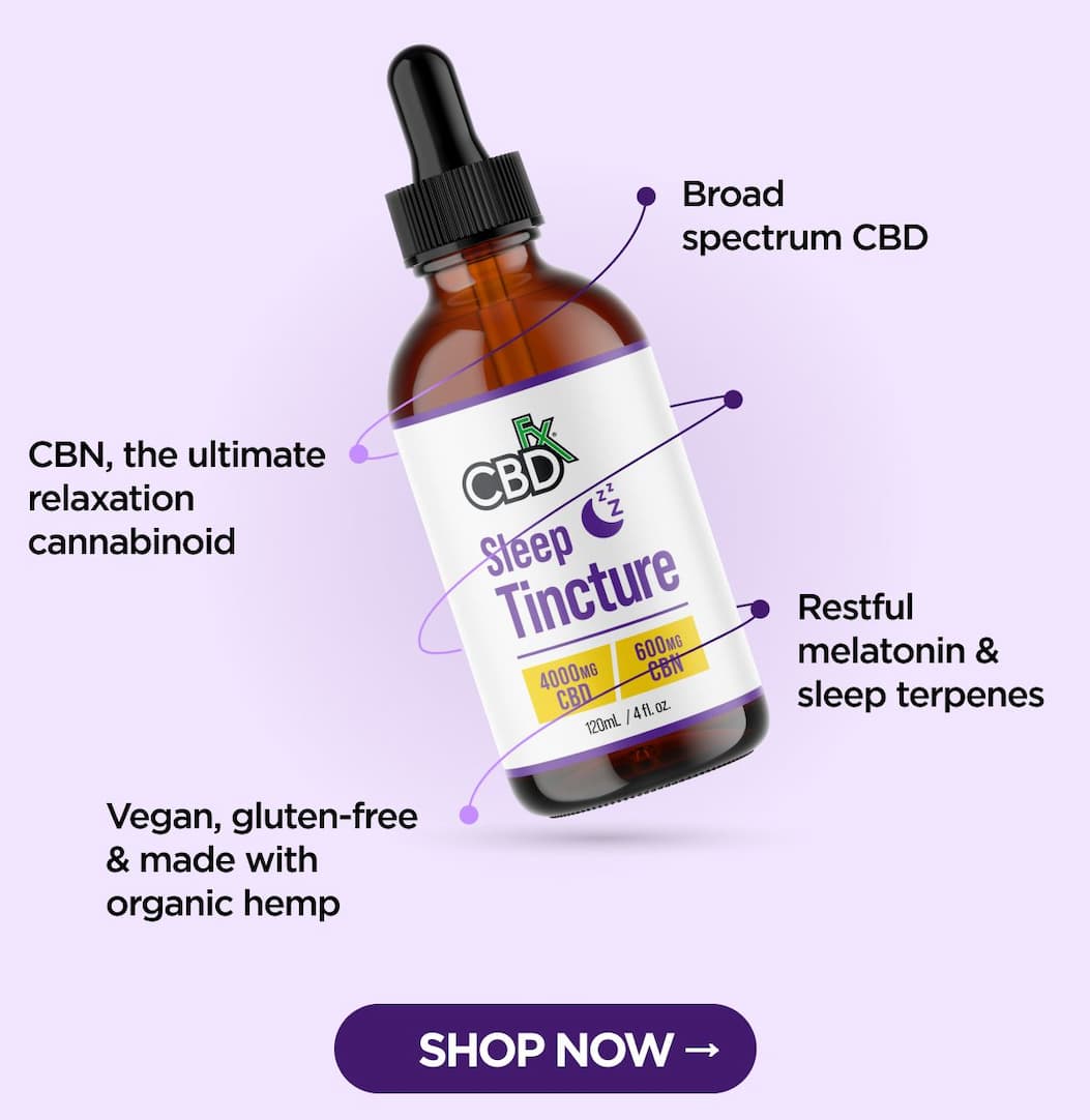 Broad spectrum CBD CBN, the ultimate relaxation cannabinoid Restful melatonin & sleep terpenes Vegan, gluten-free & made with organic hemp
