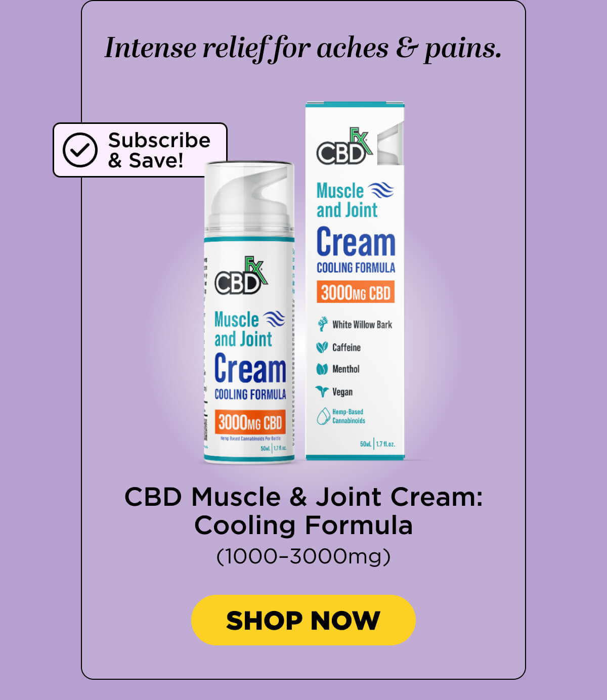 Muscle & Joint Cream: Cooling Formula