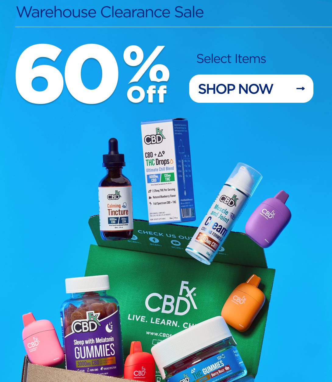 Warehouse Sale 60% OFF  Select Items
