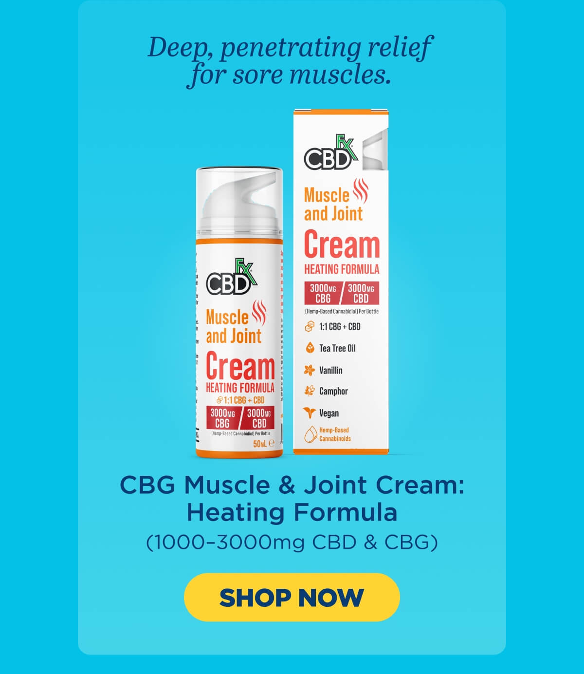 Muscle & Joint Cream: Heating Formula