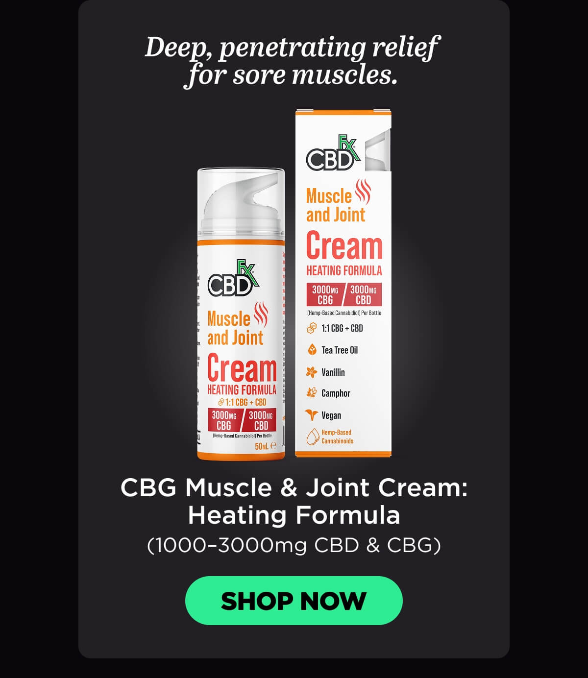 Muscle & Joint Cream: Heating Formula