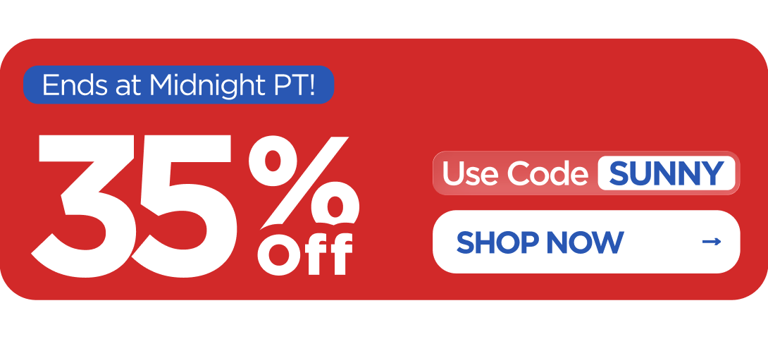 Memorial Day Sale 35% OFF  Use code SUNNY