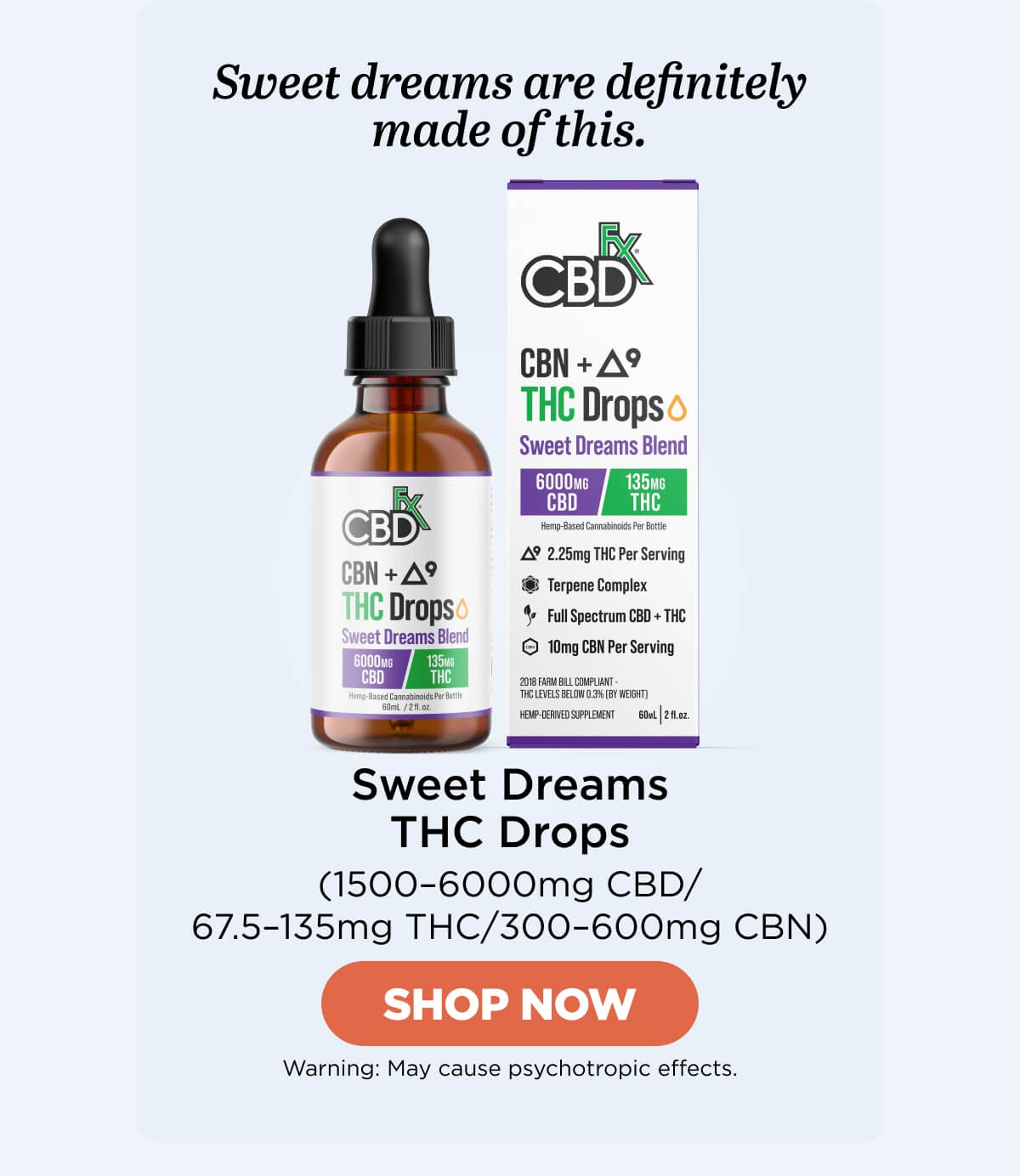 Sweet Dreams Blend THC Drops