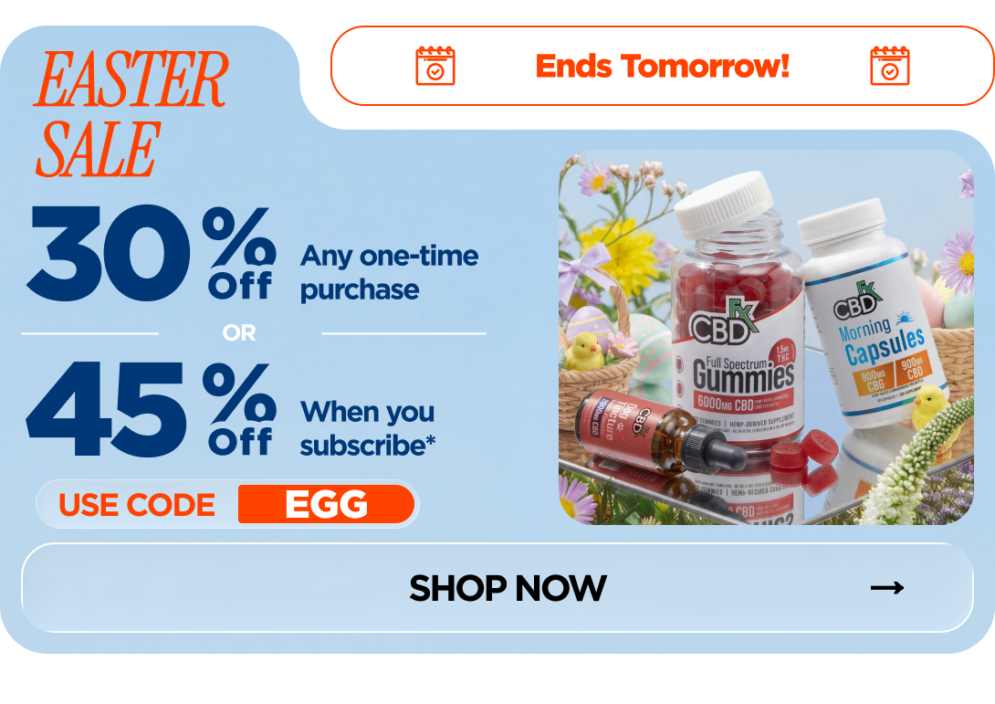 Easter Sale Get 30% OFF Any one-time purchase or Get 45% OFF When you subscribe* Use code EGG