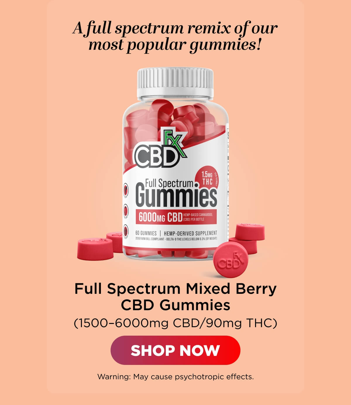 Full Spectrum Mixed Berry CBD Gummies