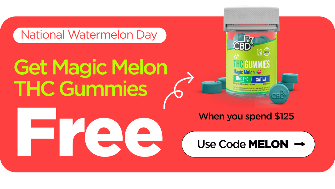 Get Magic Melon THC Gummies FREE When you spend $125 Use code MELON
