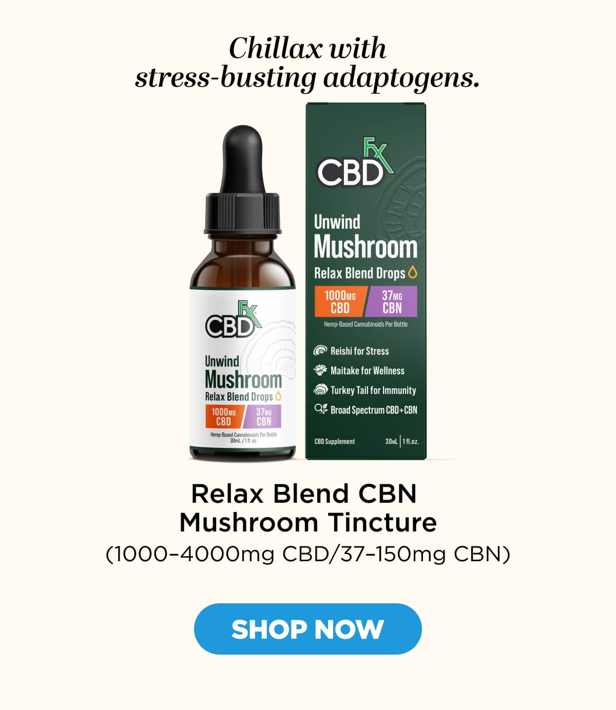 Unwind Mushroom Relax Blend Drops