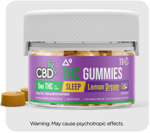 Lemon Dream THC Gummies jar