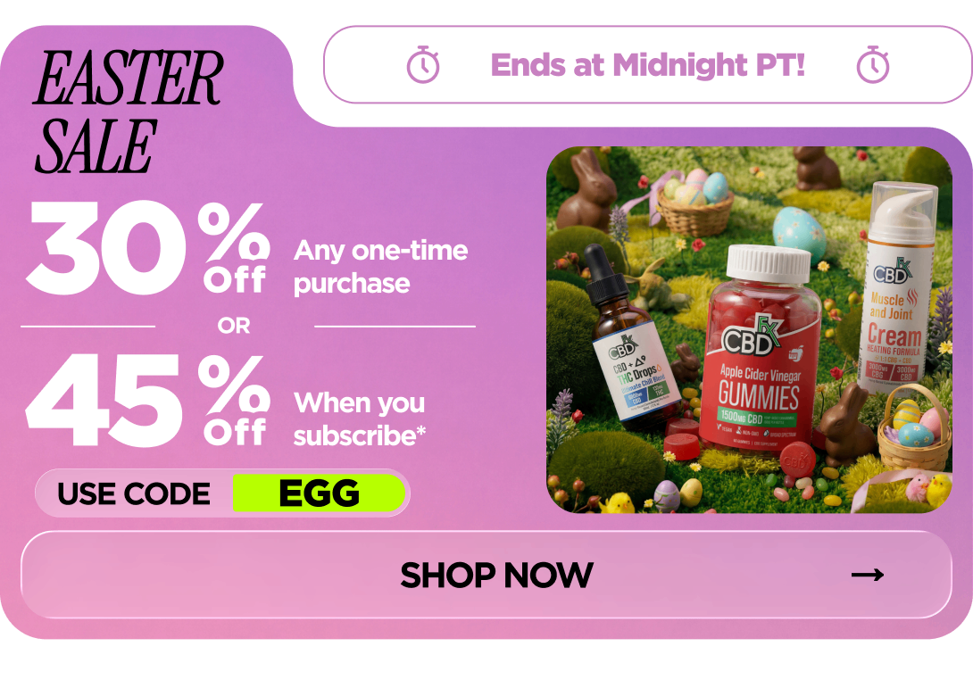 Easter Sale Get 30% OFF Any one-time purchase or Get 45% OFF When you subscribe* Use code EGG