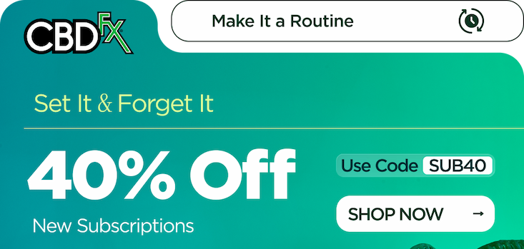 Set It & Forget It 40% OFF  New Subscriptions Use code SUB40
