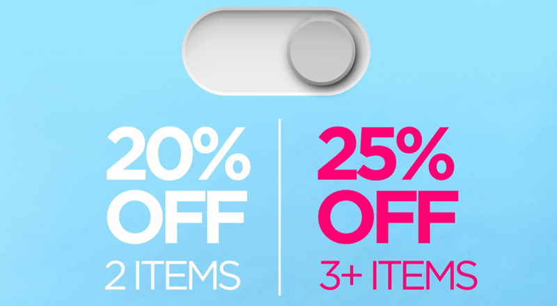 20% OFF 2 Items/25% OFF 3+ Items Use code CHILL