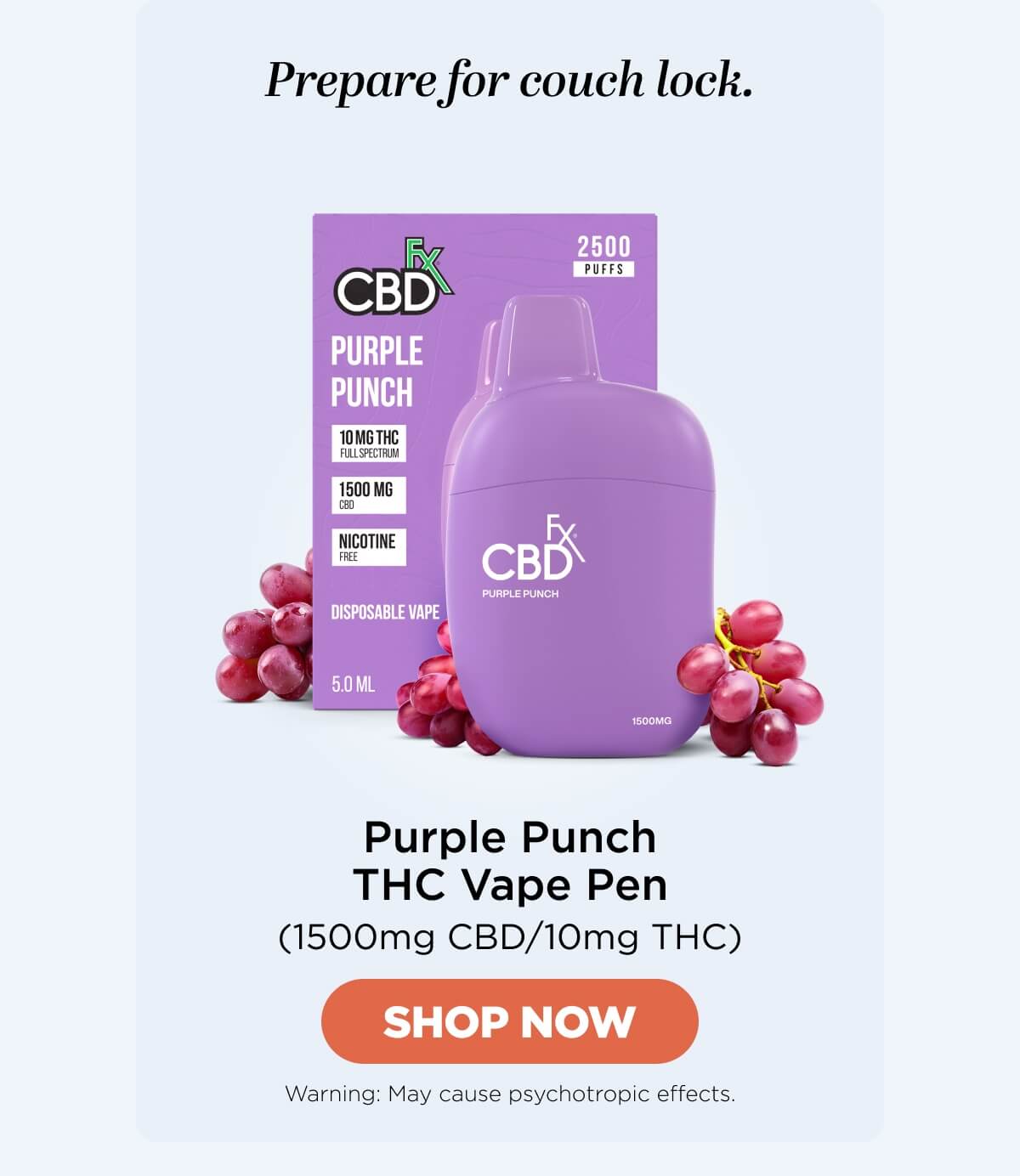 Delta-9 THC Vape Pen: Purple Punch