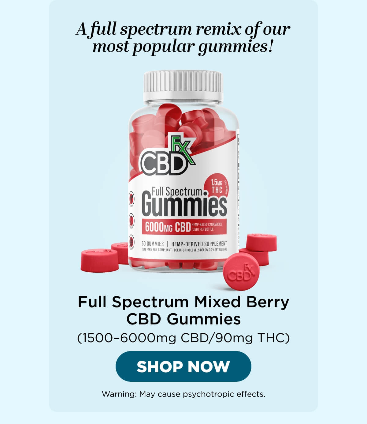 Full Spectrum Mixed Berry CBD Gummies
