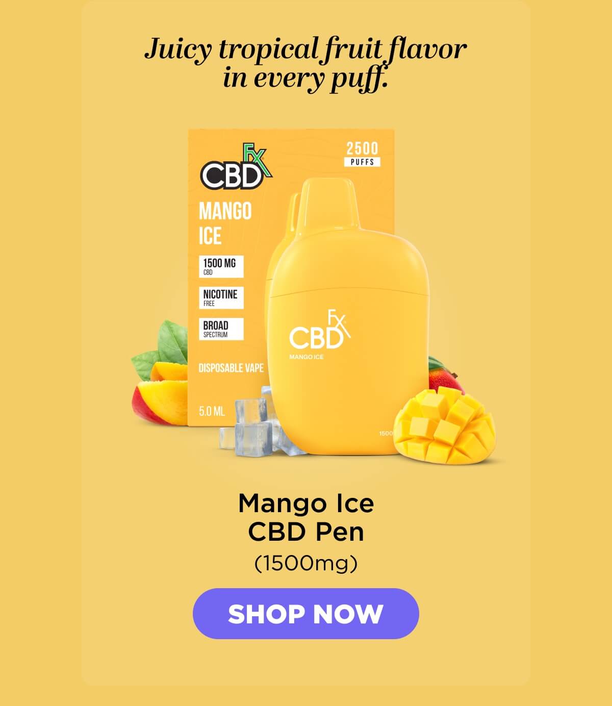 Mango Ice CBD Vape Pen
