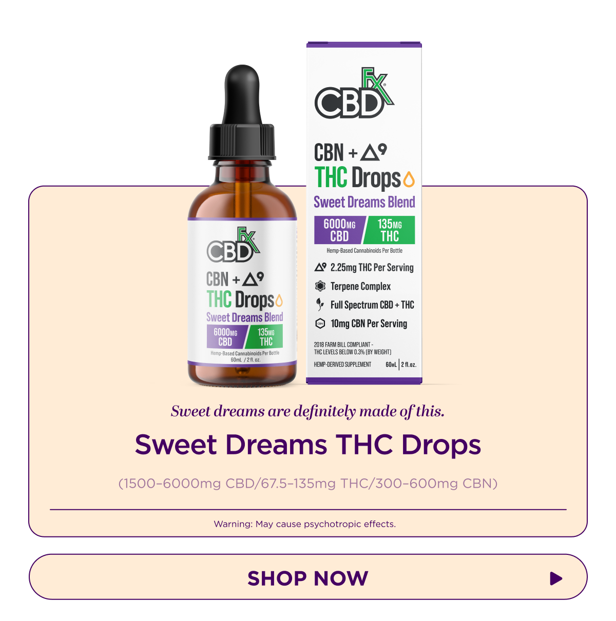 Sweet Dreams Blend THC Drops