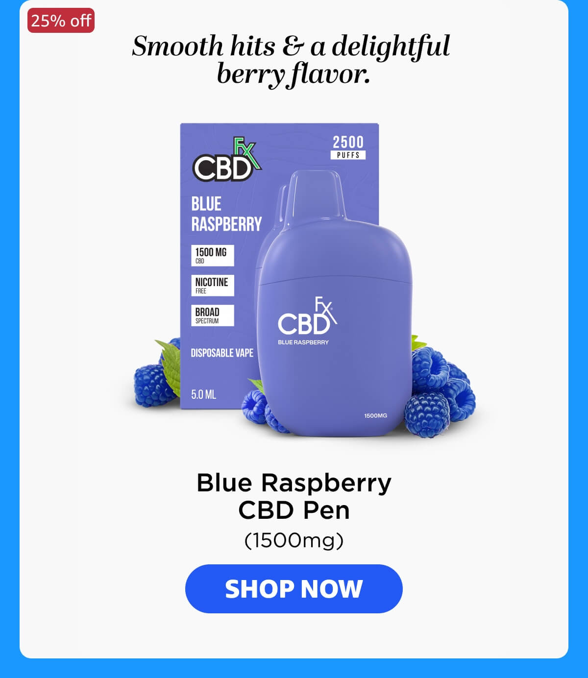 Blue Raspberry CBD Vape Pen