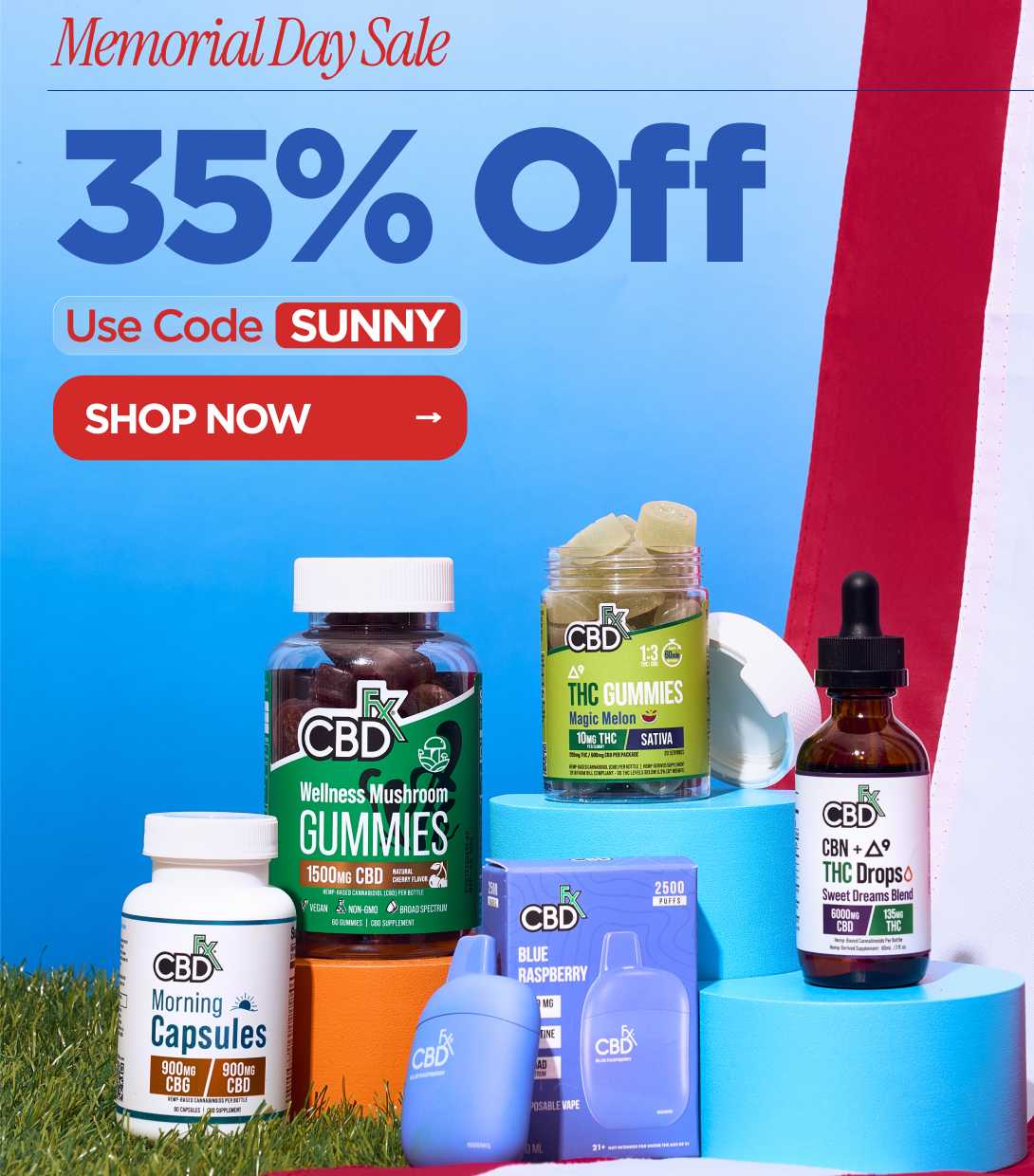 Memorial Day Sale 35% OFF  Use code SUNNY