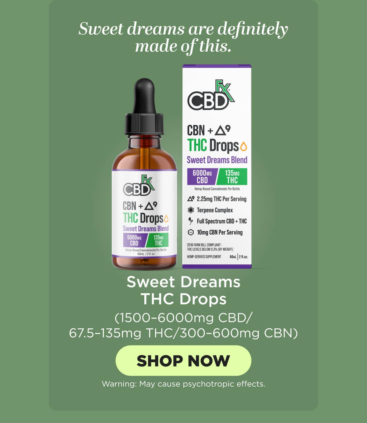 Sweet Dreams Blend THC Drops