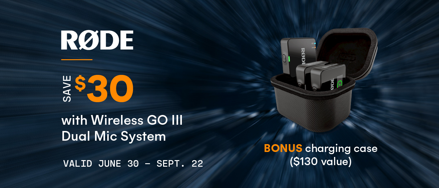 Bonus RØDE Charge Case with Wireless GO III Dual Mic System