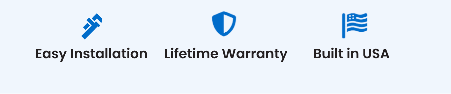 Kind Water: Easy installation; Lifetime warranty; Built in USA