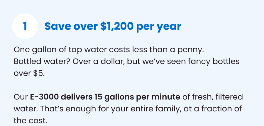 1. Save over $1,200 per year