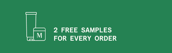 2 free samples for every order