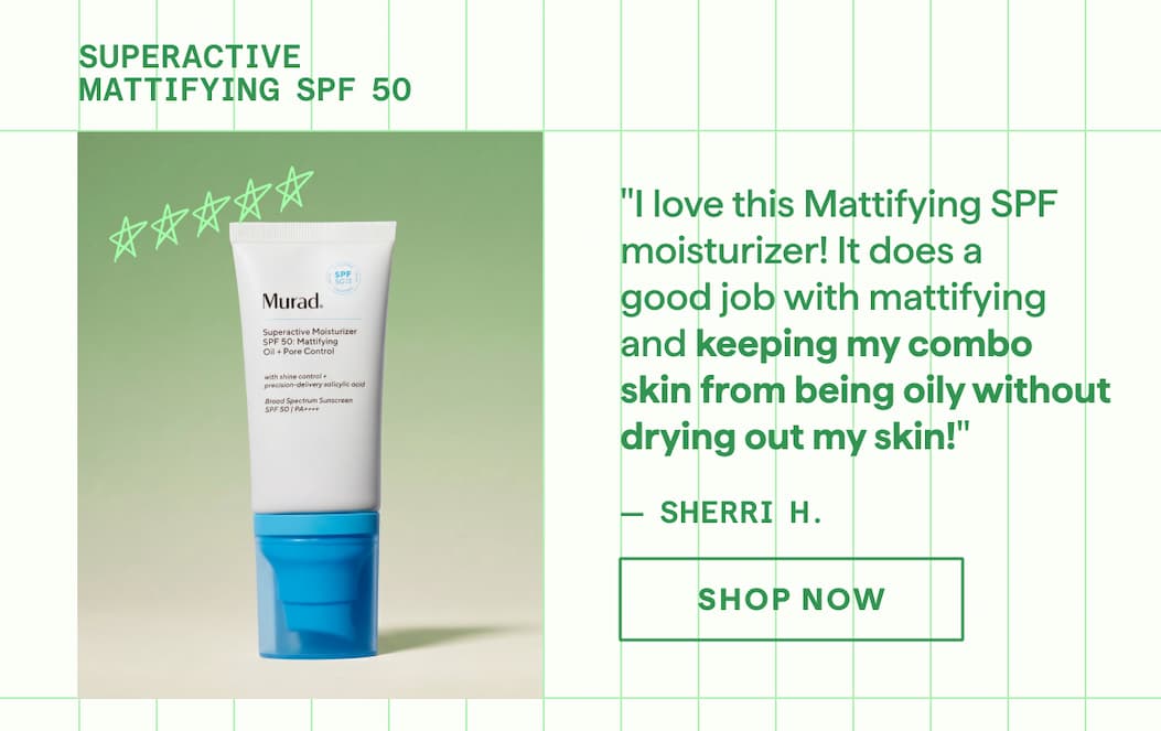 Superactive Moisturizer SPF 50: Mattifying Oil + Pore Control Shop Now