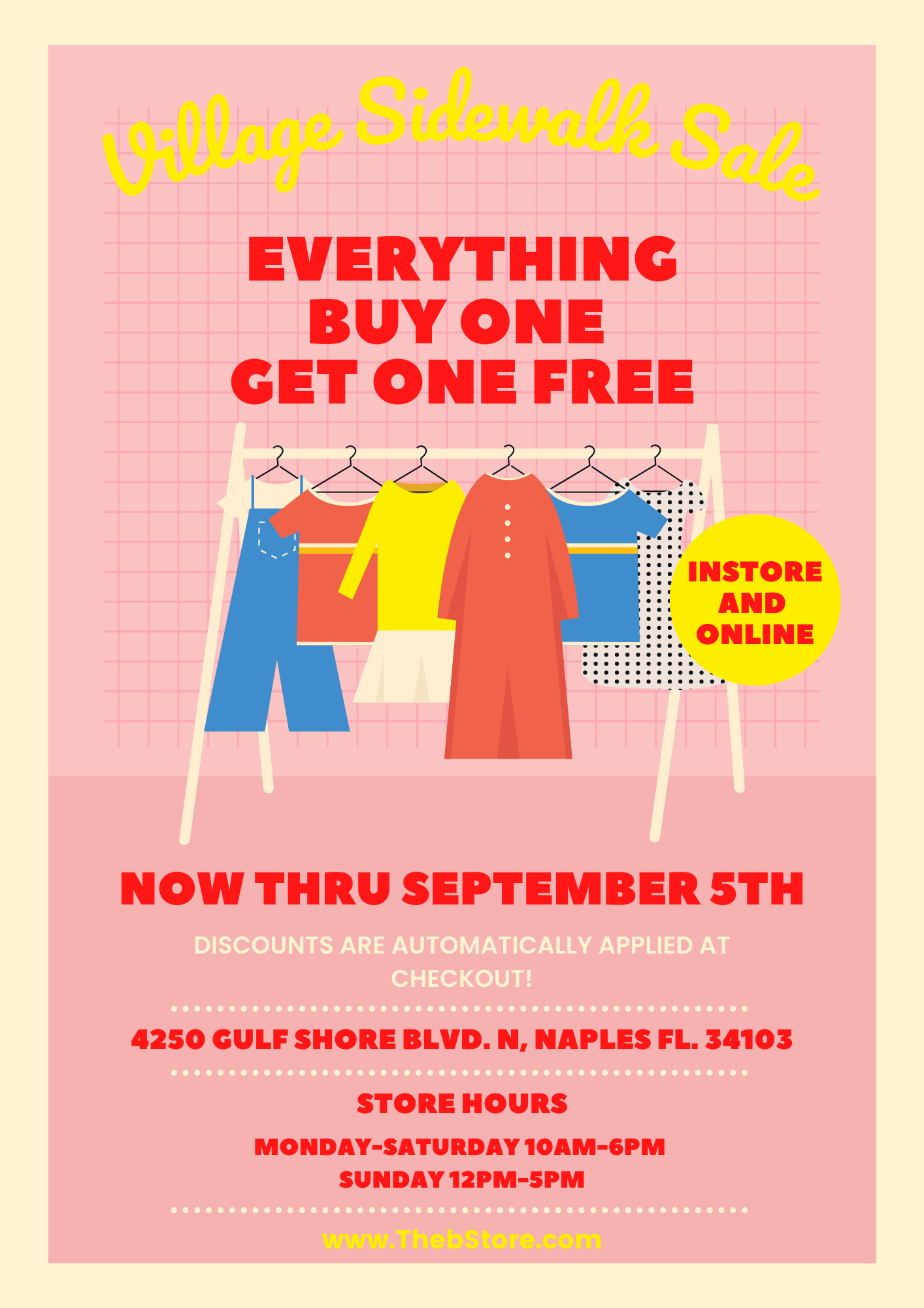 The Village Sidewalk BOGO Sale Is Here! Everything In Store And Online