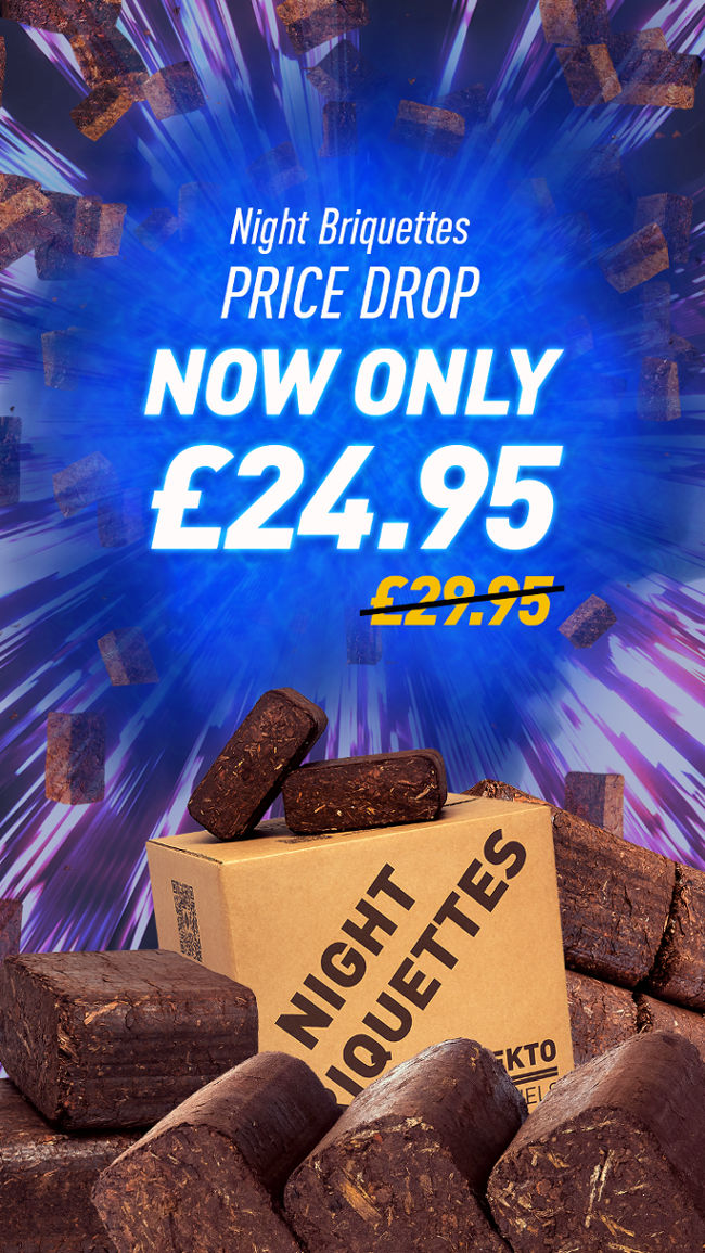 📉 Night Briquettes Price Drop - Lekto Woodfuels