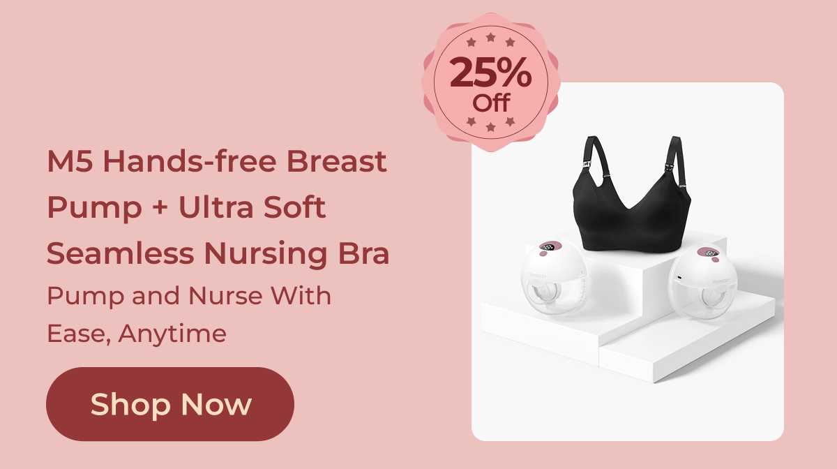 25% Off M5 Hands-free Breast Pump + Ultra Soft Seamless Nursing Bra, Pump and Nurse With Ease, Anytime, Shop Now