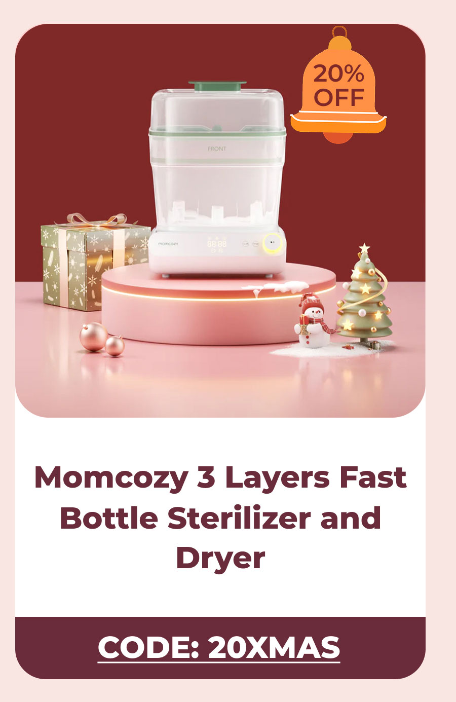 Momcozy 3 Layers Fast Bottle Sterilizer and Dryer