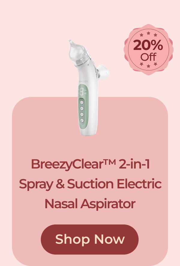 BreezyClear™ 2-in-1 Spray & Suction Electric Nasal Aspirator: 20% Off, Shop Now