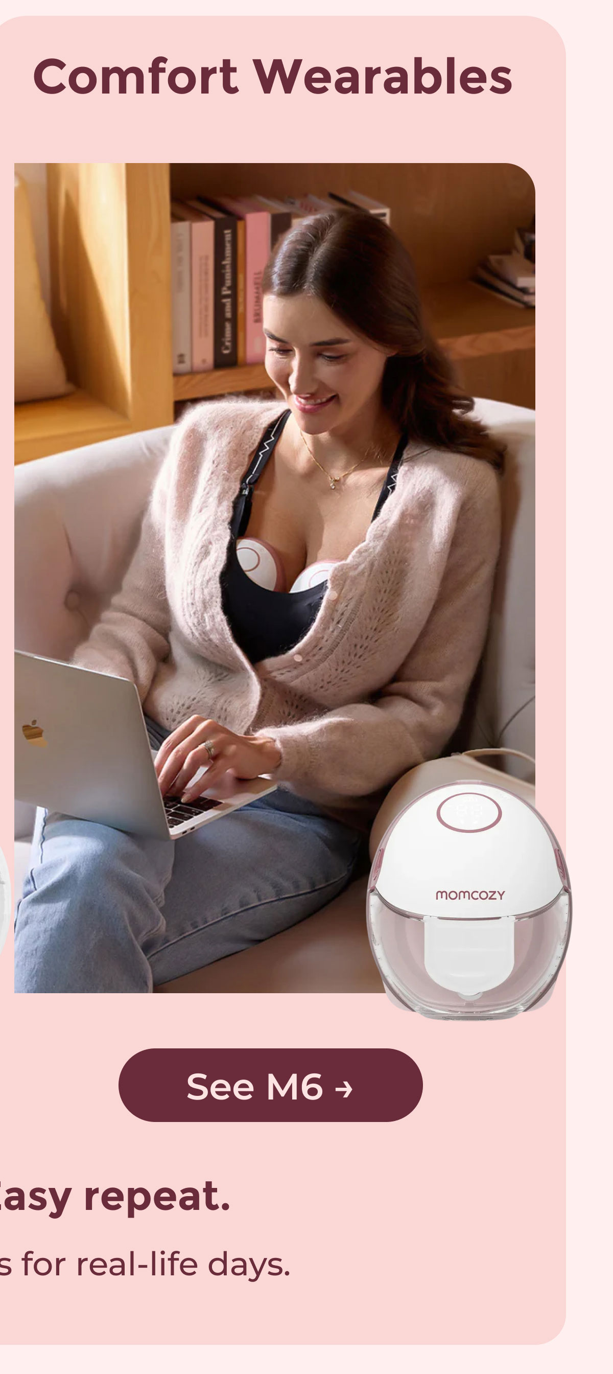 Momcozy Mobile Style™ Hands-free Slim Breast Pump | M6