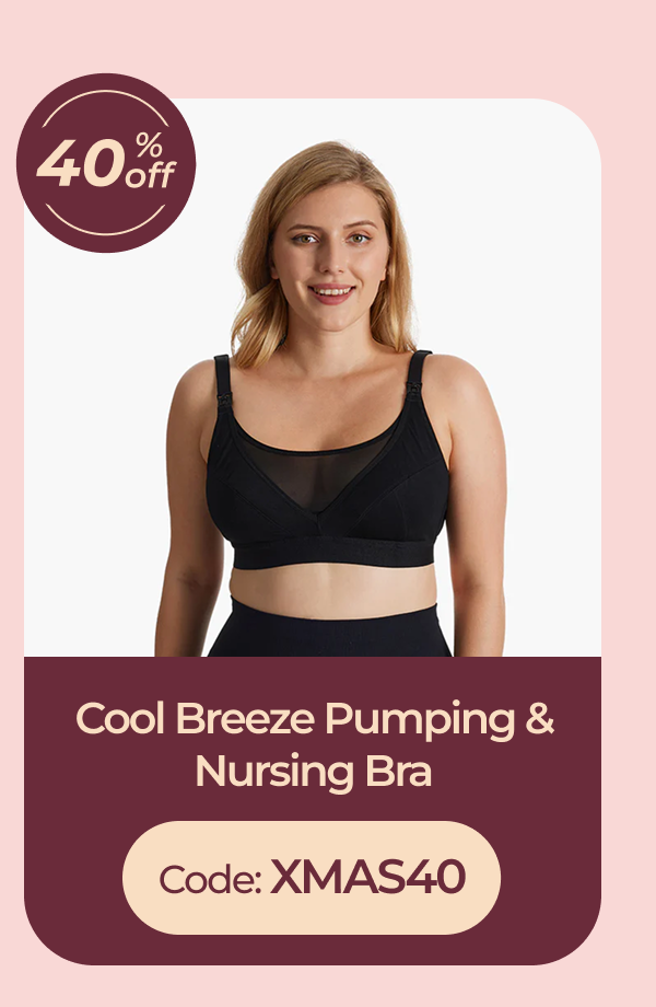 Ultra-Soft & Cool Breeze Pumping & Nursing Bra 40% OFF Code: XMAS40