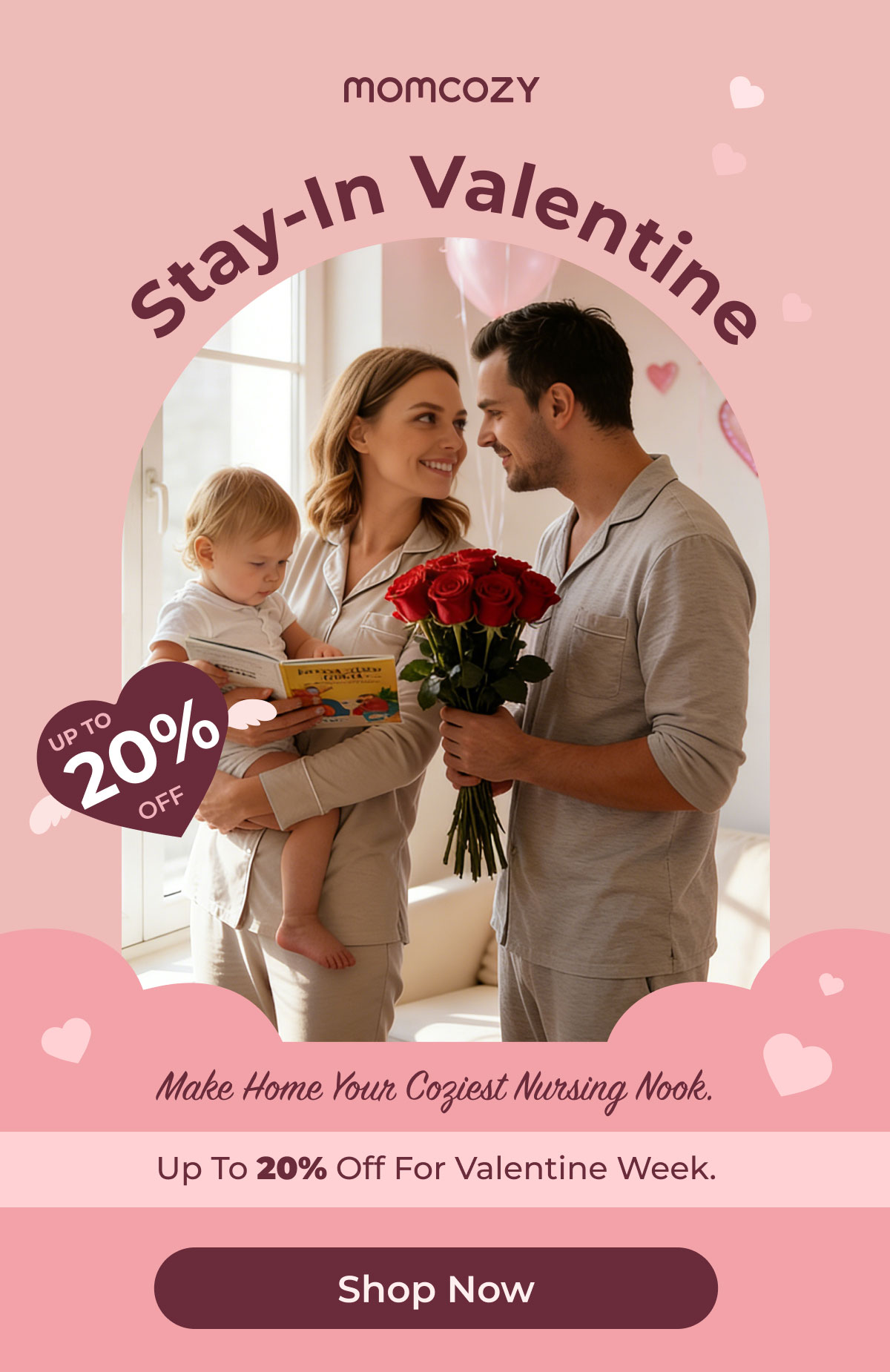 Up to 20% off for Valentine week.