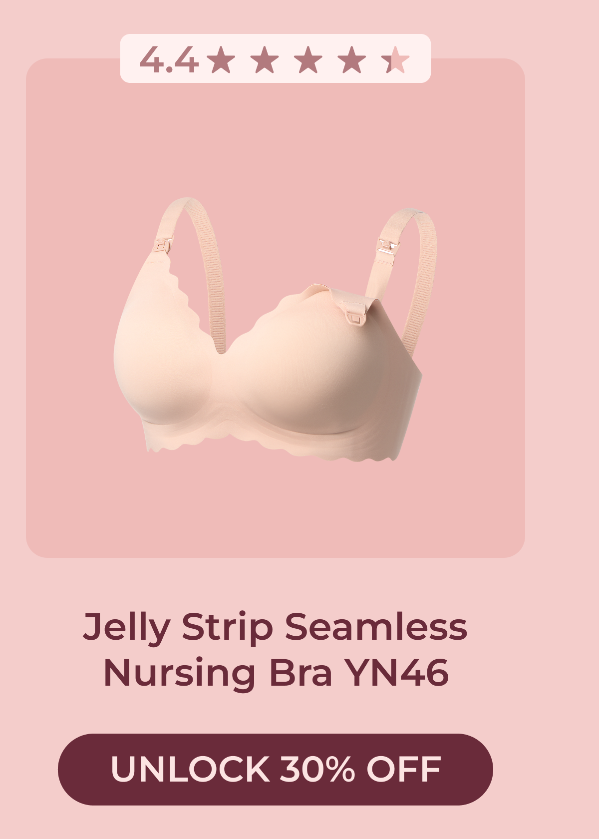 Jelly Strip Seamless Nursing Bra YN46 ★ 4.4 Unlock 30% Off