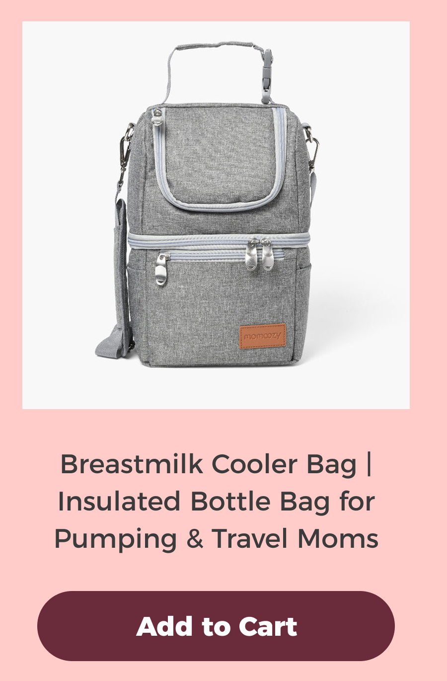 Breastmilk Cooler Bag | Insulated Bottle Bag for Pumping & Travel Moms